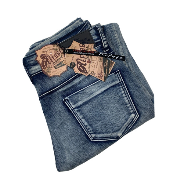 refuge Denim - Refuge Life Style Denim Distressed Jeans Woman Size 10